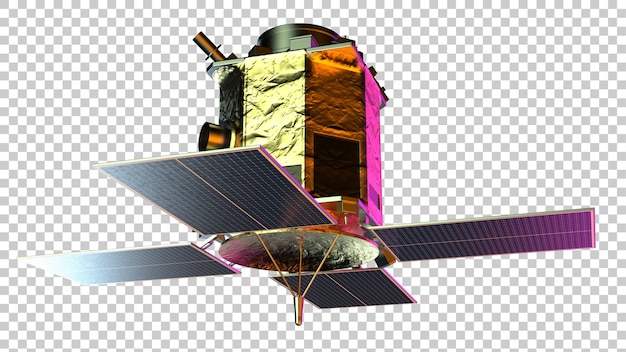 Satellite Isolé Sur Un Fond Transparent Illustration De Rendu 3d