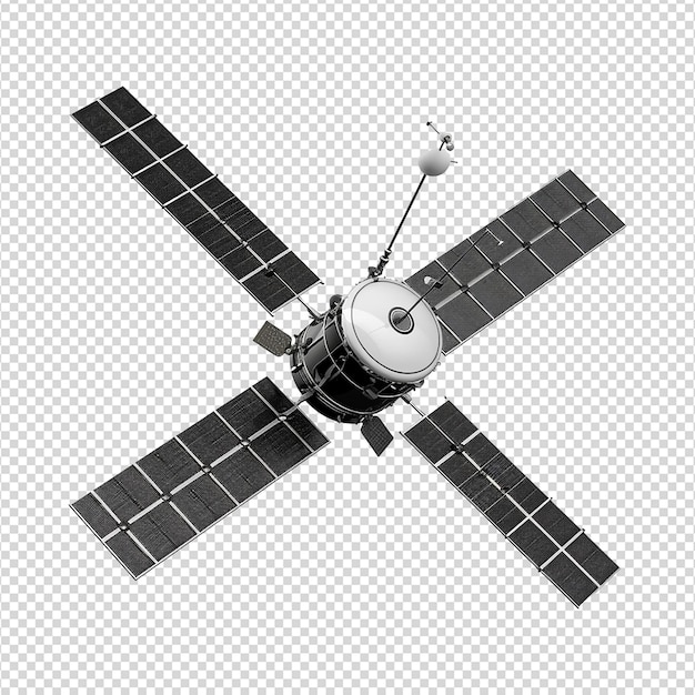 PSD satellite isolé sur un fond transparent