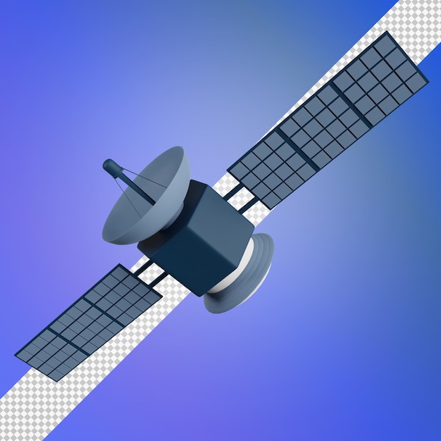 PSD satelliten-3d-illustration