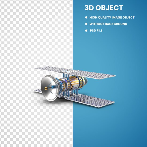 PSD satelliten-3d-rendering