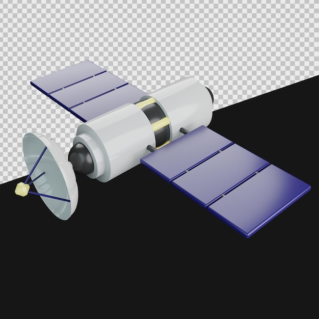 PSD satelliten 3d weltraum illustrationen