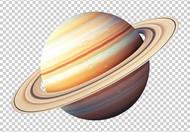 PSD saturn-planetenkonzept isoliert auf transparentem hintergrund