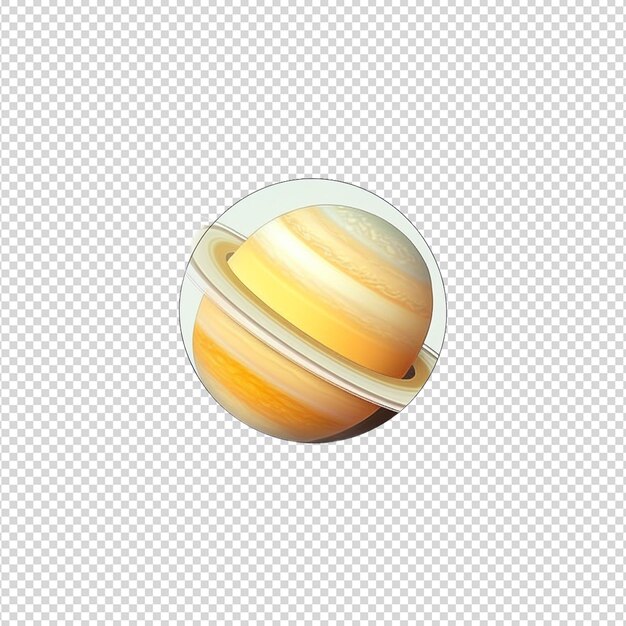 PSD saturne sur un fond transparent