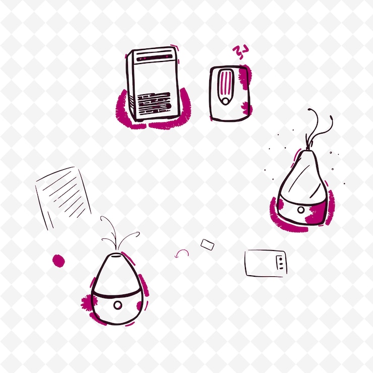 PSD satz von 4 fett dargestellten vektorillustrationen auf stark weißem hintergrund png cute handdraw item