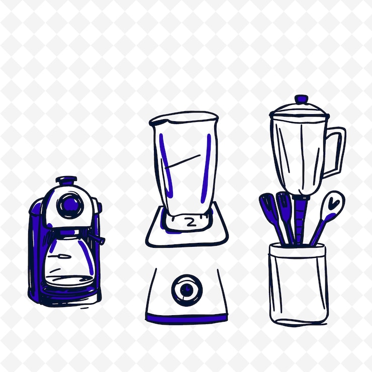 PSD satz von 4 fett dargestellten vektorillustrationen auf stark weißem hintergrund png cute handdraw item