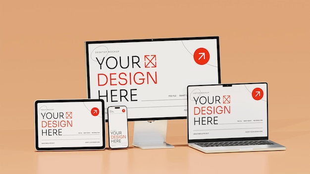 Saubere Geräte-Mockup-Sammlung für den Webamp-App-Design-Showcase