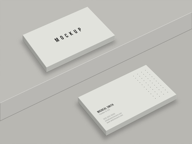 Sauberes minimales Visitenkarten-Mockup