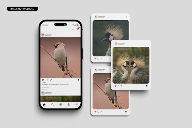 Sauberes Mockup für soziale Medien