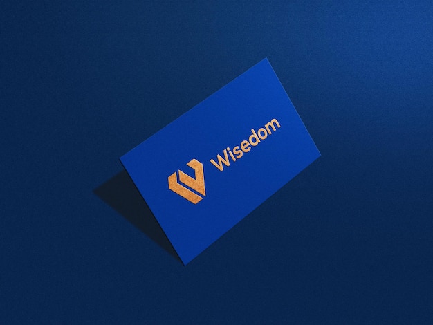 Sauberes und modernes Logo-Mockup auf Visitenkarte