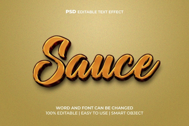 Sauce 3d-texteffekt