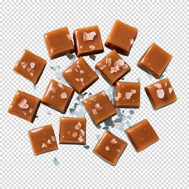 Sauce De Bonbons Au Caramel Salés Isolée Sur Un Fond Transparent