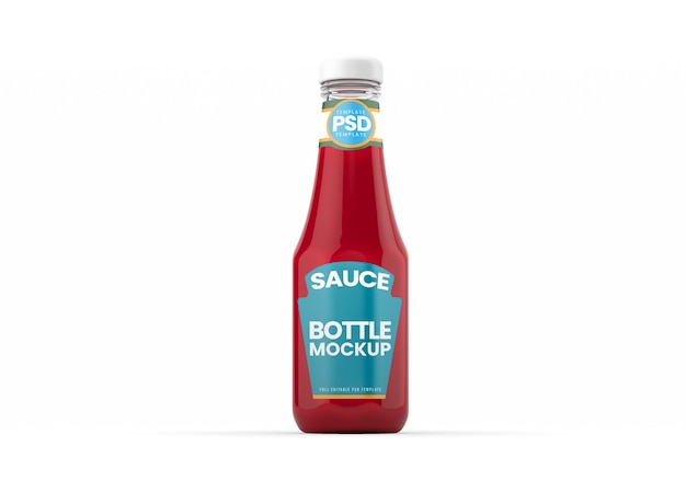 Sauce bottle mockup