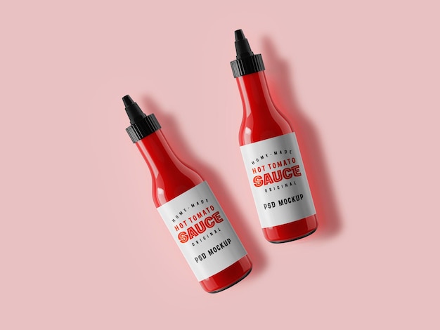 Sauce flaschen mockup