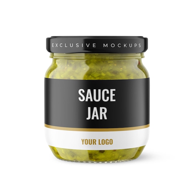 Sauce Jar Mockup Exklusive Mockups für Branding und Verpackungsdesign