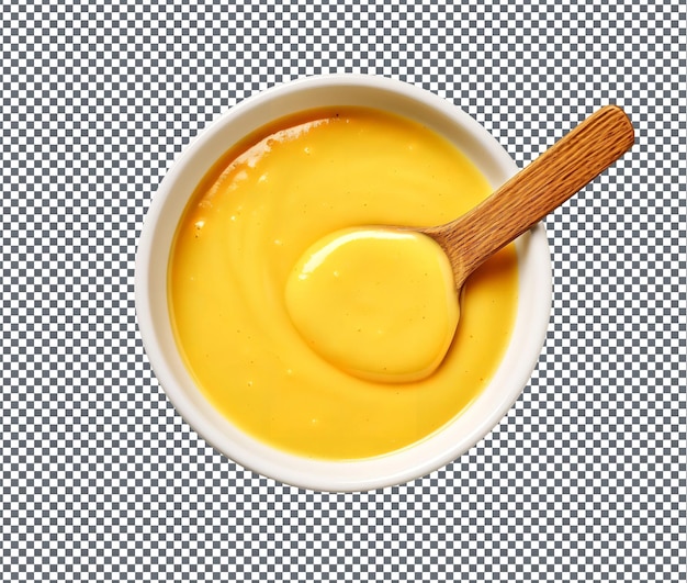 PSD une sauce moutarde si délicieuse isolée sur un fond transparent