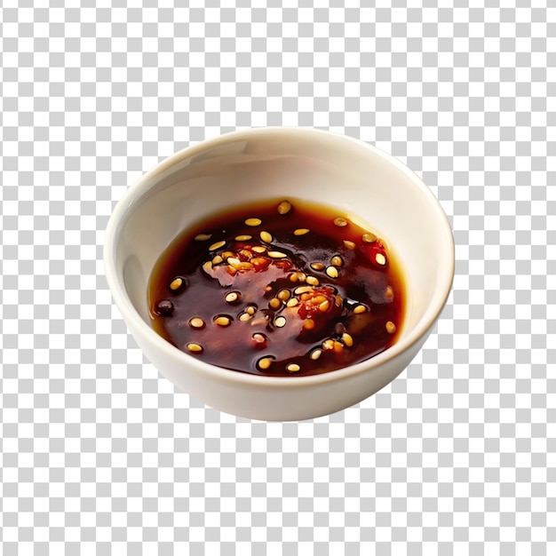 PSD sauce teriyaki isolée sur un fond transparent