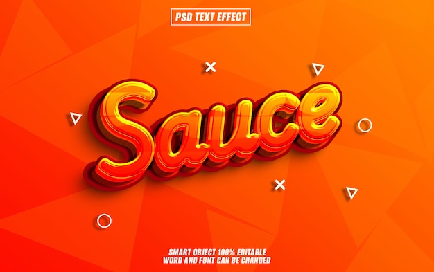 sauce text effect font editable typography 3d text