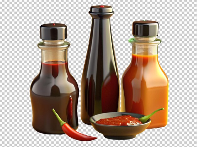 PSD sauces de barbecue dans le verre