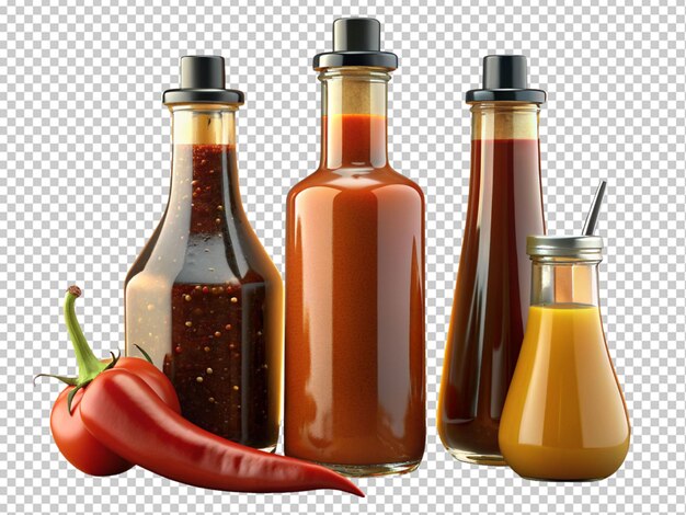 PSD sauces de barbecue dans le verre