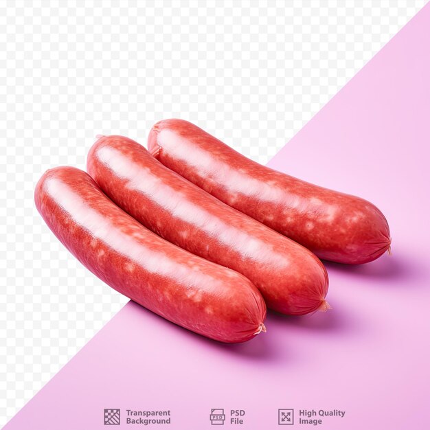 PSD saucisse sur fond transparent