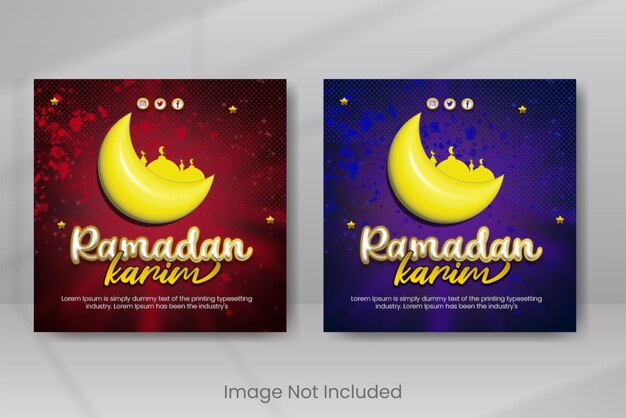 PSD saudação islâmica ramadan kareem banner design