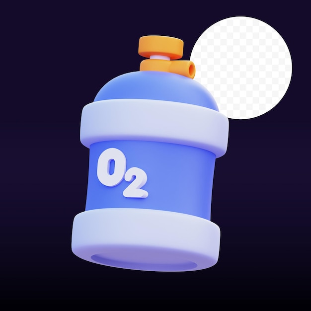 Sauerstofftank 3d-gerendertes bild