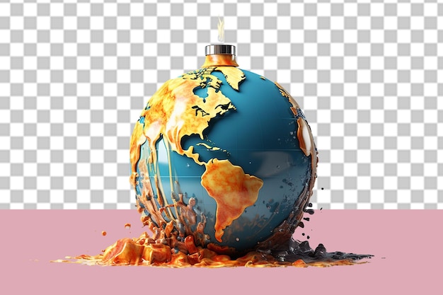 PSD sauvez la terre illustration png