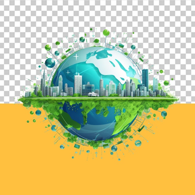 PSD sauvez la terre illustration png