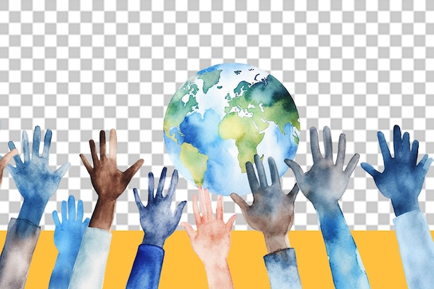 PSD sauvez la terre illustration png