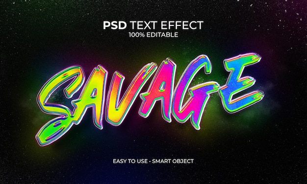 SAVAGE NEON CHROM TEXTEFFEKT