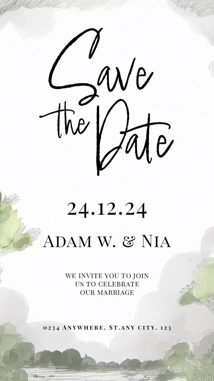 PSD save the date event wedding instagram story template