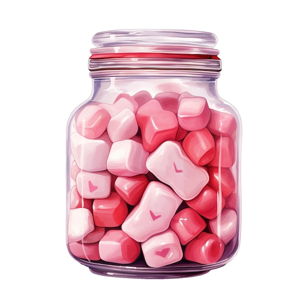 PSD savor love valentine candy jar un assortiment festif pour adoucir votre célébration de l'amour