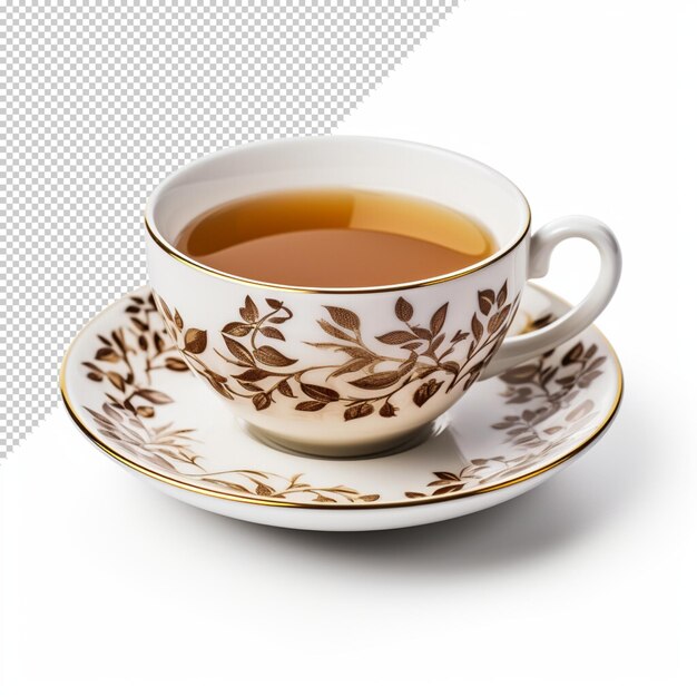 PSD savoureux masala chai indien ou thé aux épices et design isolé sur fond transparent