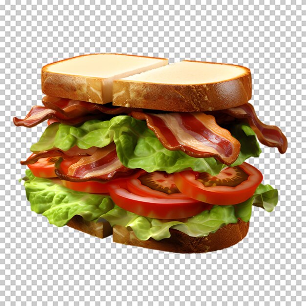 PSD savoureux sandwich png isolé sur fond transparent