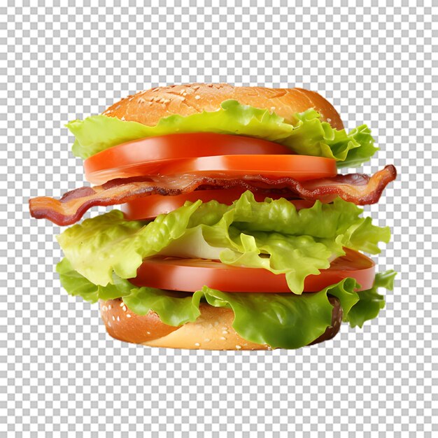 PSD savoureux sandwich png isolé sur fond transparent