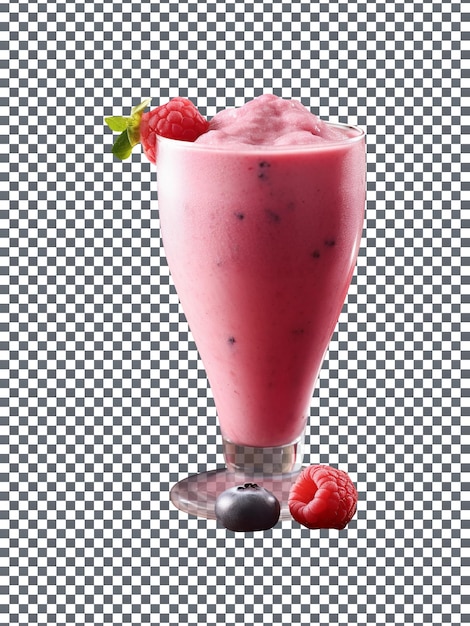 Savoureux smoothies aux baies sur fond transparent