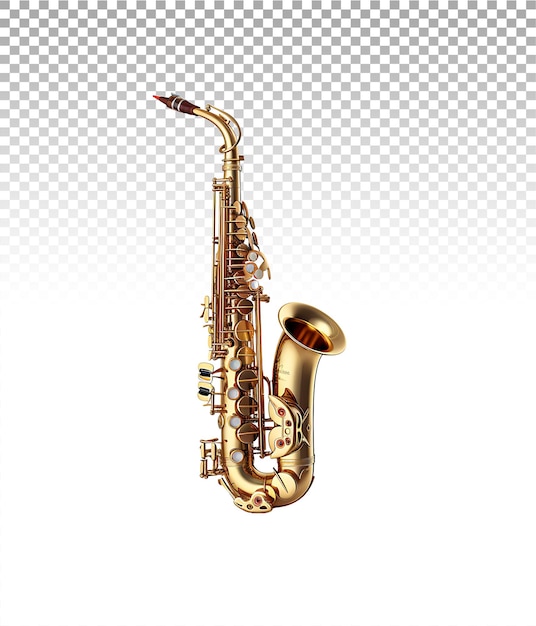 PSD saxofone de bronze de fundo claro