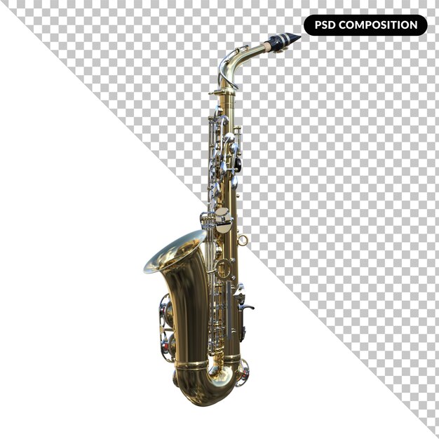 PSD saxofone isolado em 3d