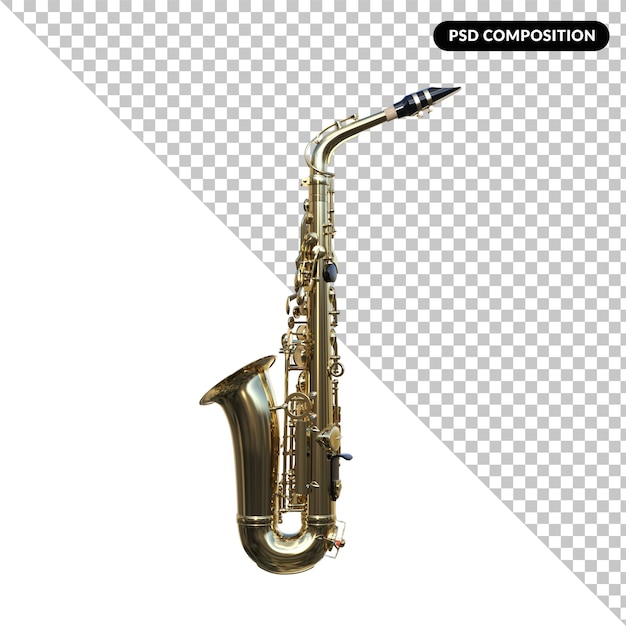 PSD saxofone isolado em 3d