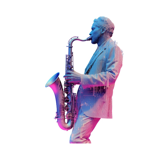 PSD saxofones icono vector de la imagen