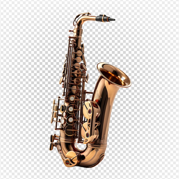 Saxophon isoliert auf transparentem hintergrund jazz-saxophon generative ki