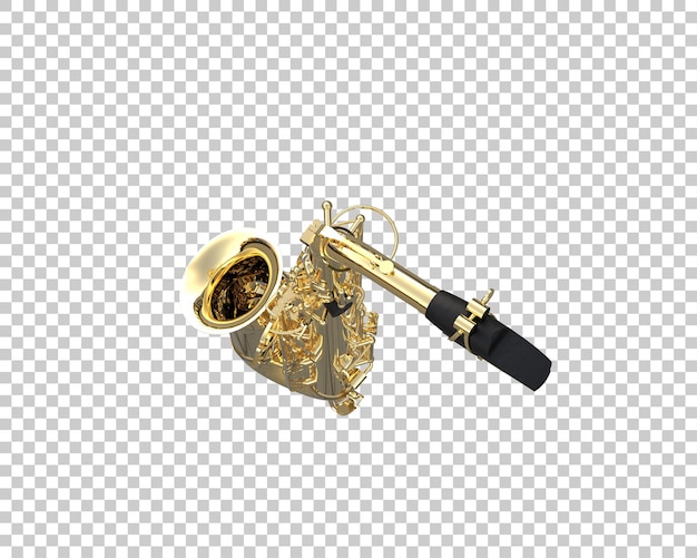 Saxophone isolated on background 3d rendering illustration