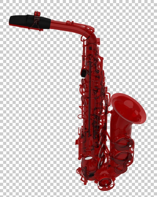 PSD saxophone isolé sur fond transparent illustration de rendu 3d