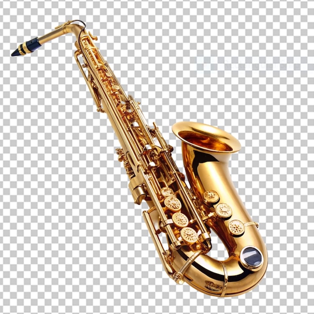 PSD saxophone isolé sur un fond transparent