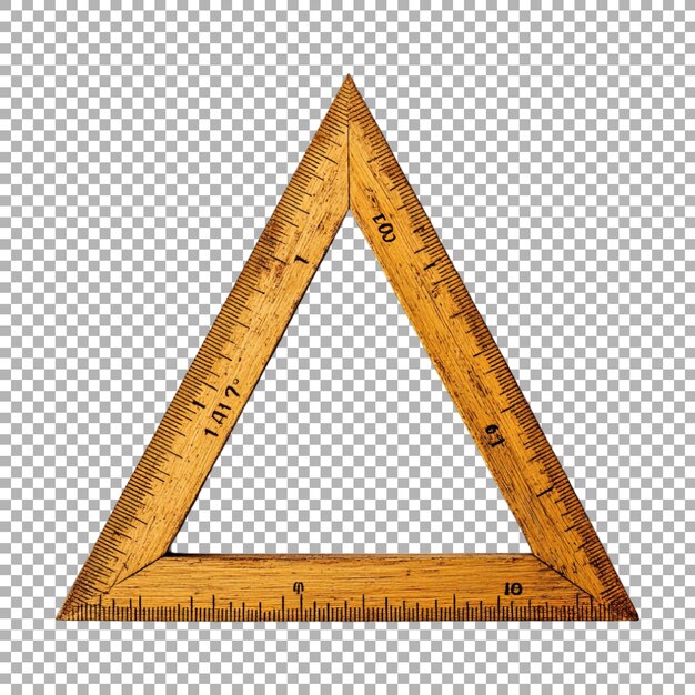 Scala di misurazione triangolare PNG su sfondo trasparente Ai generato