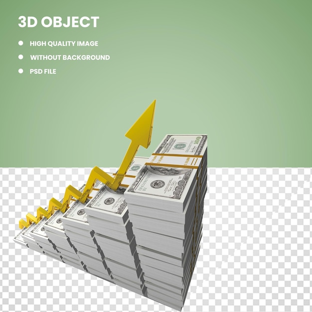 Scale 3d di dollari americani