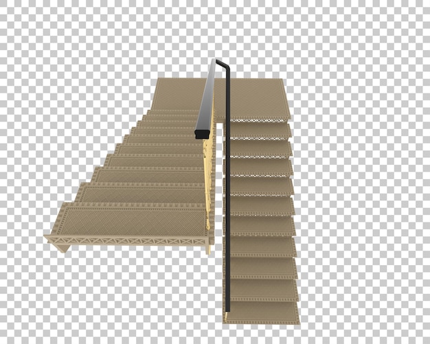 Scale interne isolate su uno sfondo trasparente illustrazione di rendering 3D