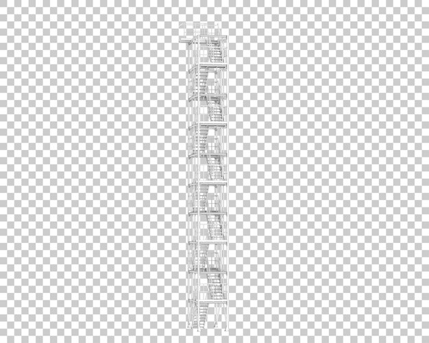 Scale isolate su uno sfondo trasparente illustrazione di rendering 3D