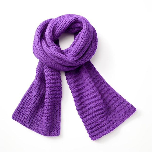 Scarf de tricô roxo