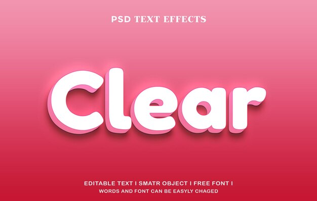 Scarica gratuitamente il disegno degli effetti di testo PSD chiari